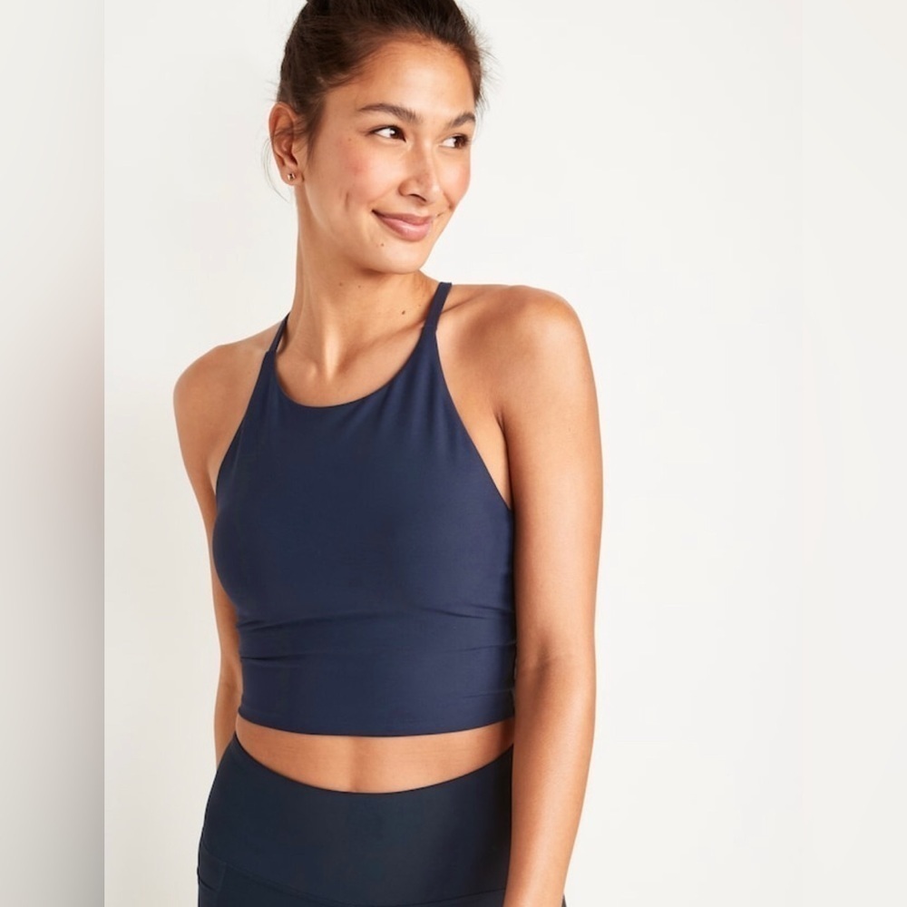 NWT! In the Navy Light Support PowerSoft Longline Sports Bra - 🪜